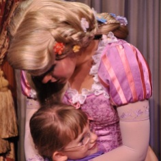 Abby hugging Rapunzel