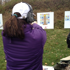 Melissa shooting handgun.
