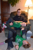 Christmas Evening 2014 wrestling with Uncle Rob
