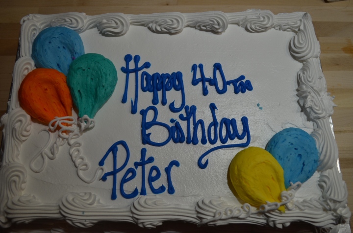 Peter's 40th birthday cake