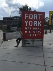 Shauna outside Fort York