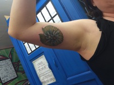 Melissa's matching tattoo (Lilly Pad from Marten River)
