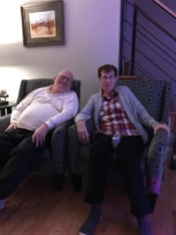 Bruce & Jackie relaxing after dinner
